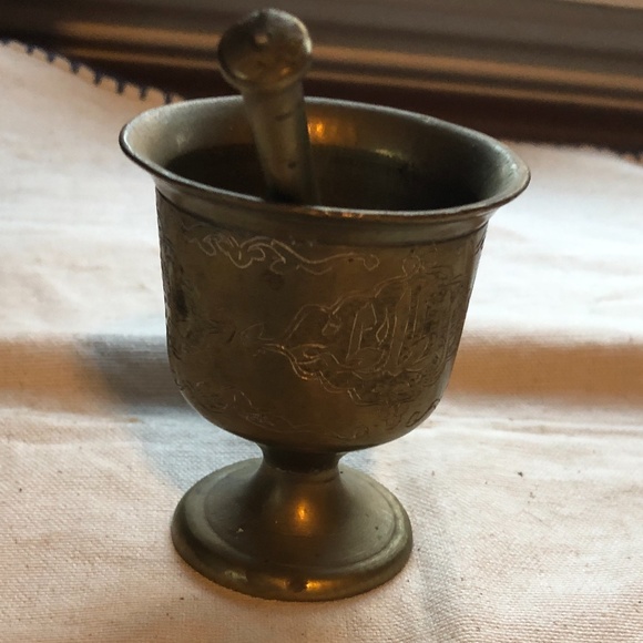 Kitchen | Vintage Solid Brass Mortar And Pestle | Poshmark